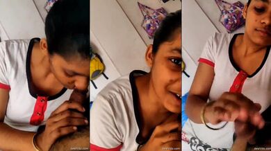 Desi college girl apply oil massaging softly